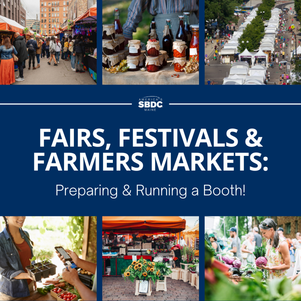 Preparation For Fairs, Festivals And Farmers Markets Maine SBDC