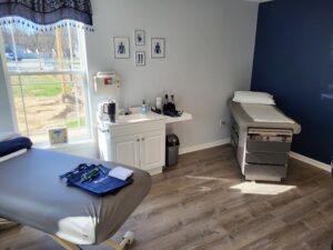 Exam room with tables and bright sunlight at 4Health Family Medicine