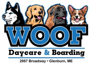 Woof Daycare & Boarding Logo