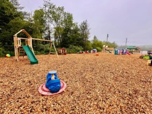 Outdoor playground at the new facility at Countryside Kids